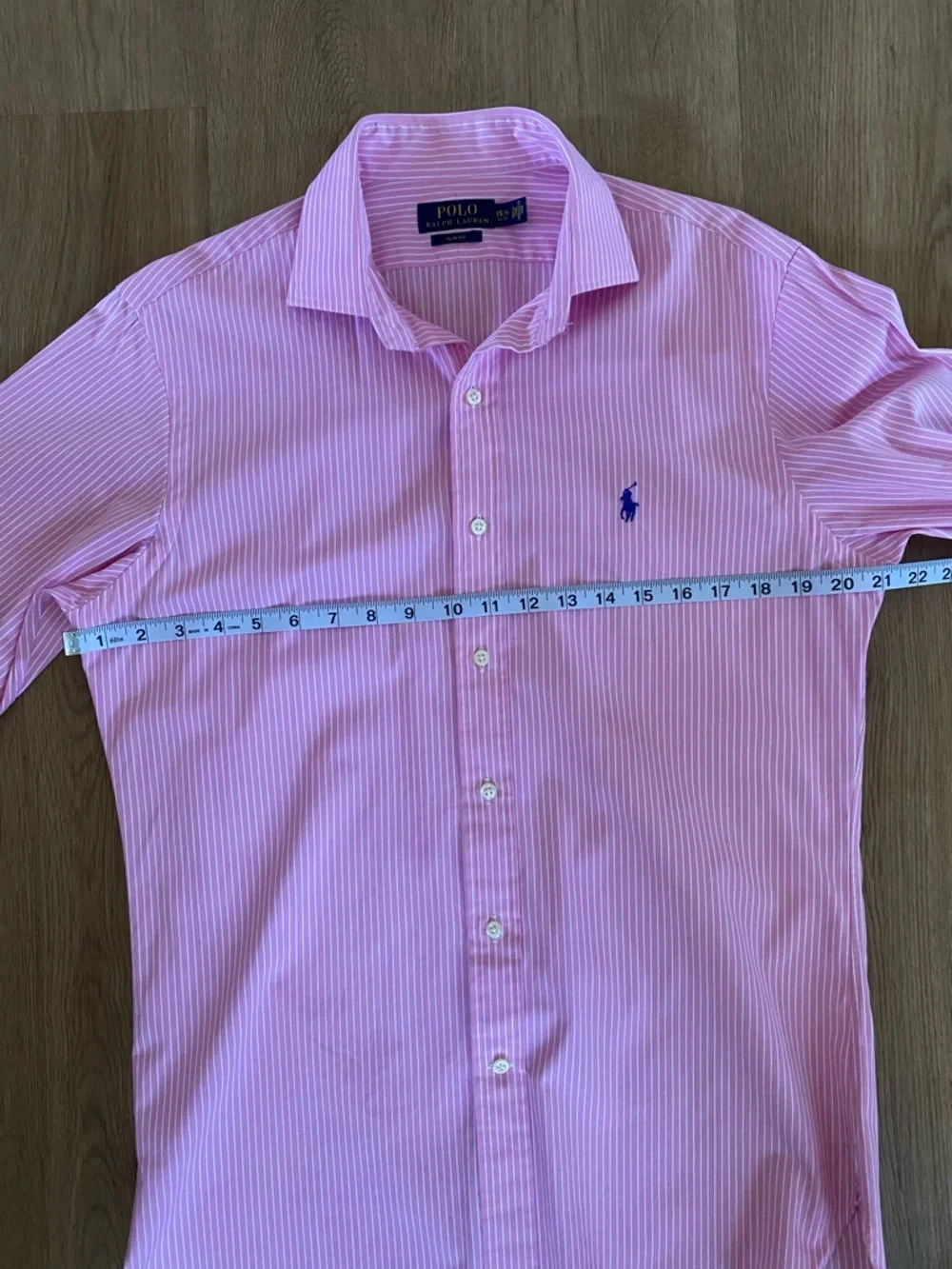 Polo by Ralph Lauren Pink and White Striped Cotton Long sleeve Dress Shirt